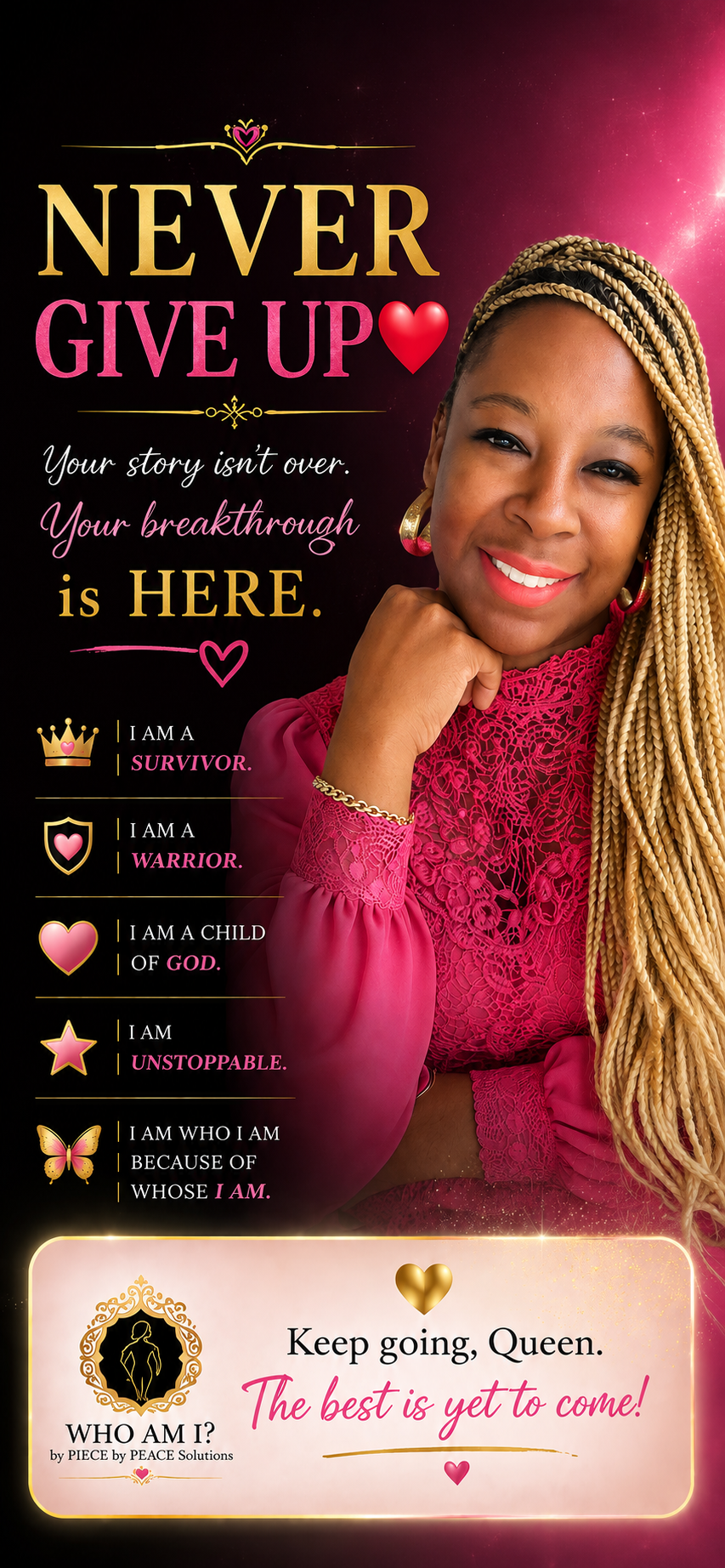 Never Give Up inspirational poster